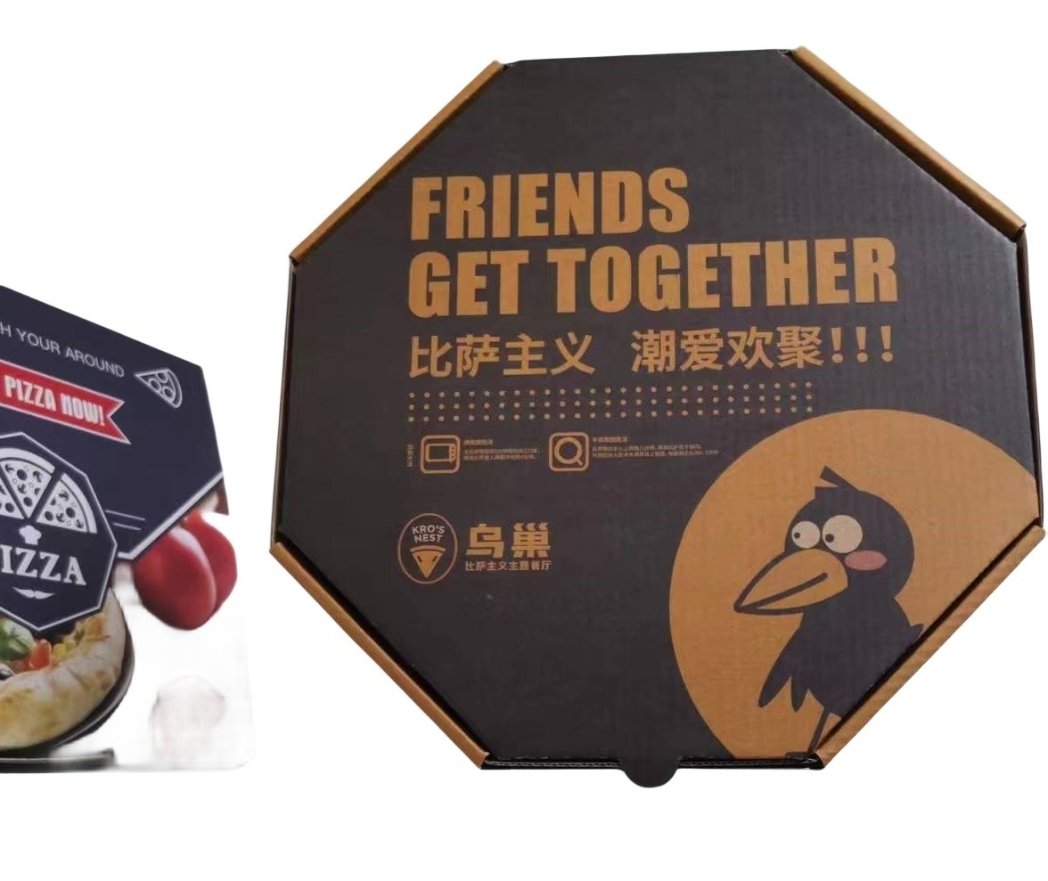 Rectangle Paper Custom Design Food Grade Takeout Food Package Pizza Box for Various Sizes