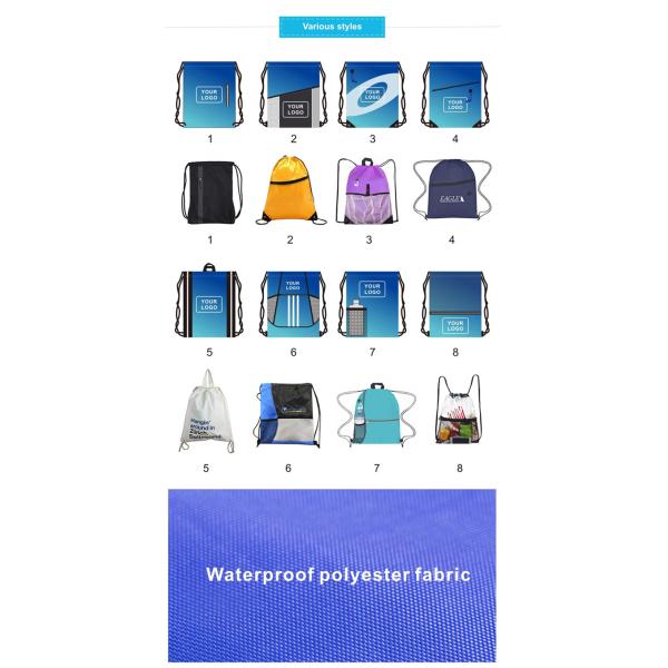 Foldable AZO Free Fabric Drawstring Bags Easy Carry Small Foldable Pocket Tote Polyester Folding Shopping Reusable Bag,C
