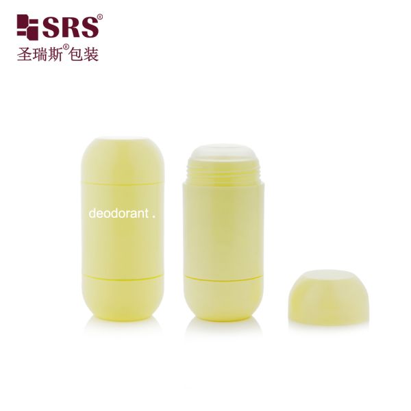 D054 30ml Cute Empty PP Deodorant Stick Container Round Bottom Top Packaging Bottom Filling