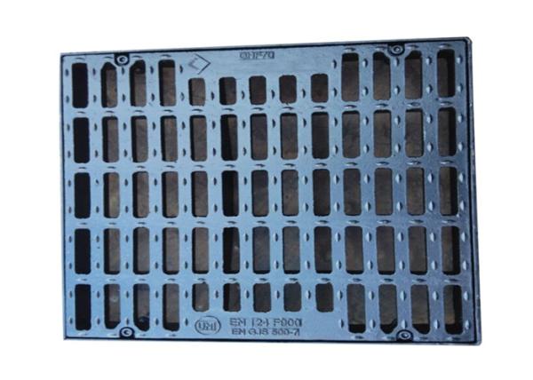 Durable Cast Iron Gully Grid Rectangle Black Grey Color 450mm X 750mm