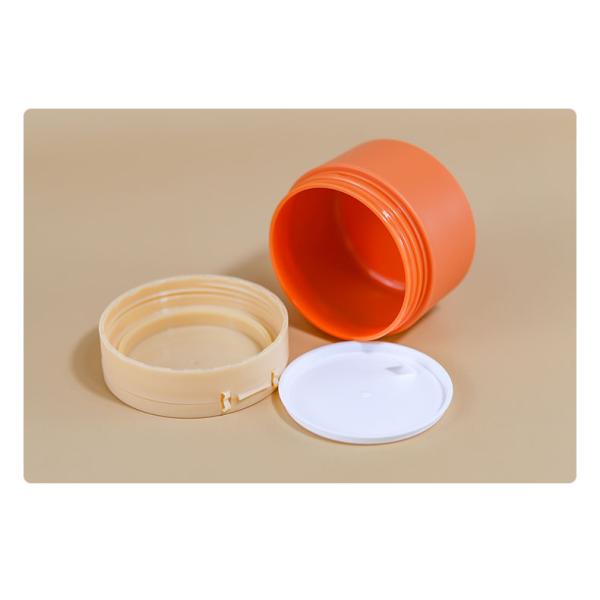 100G Flip Round Top Cap Botella de plástico Top Capa Vidrio de crema Vidrio cosmético Impresión de logotipo personalizado