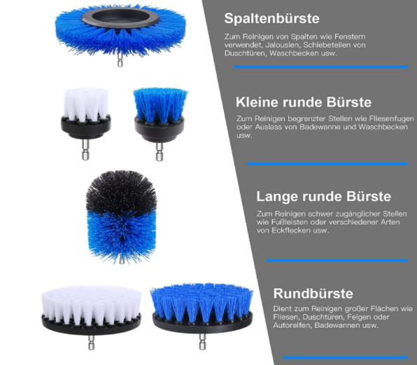 6pcs Power Drill Brush,electric brush for drill car bathroom clean