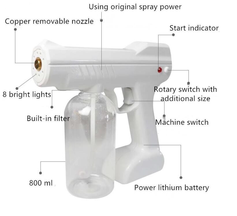 Arma de pulverizador Nano do esterilizador do vapor da desinfecção do uso do hospital e da escola