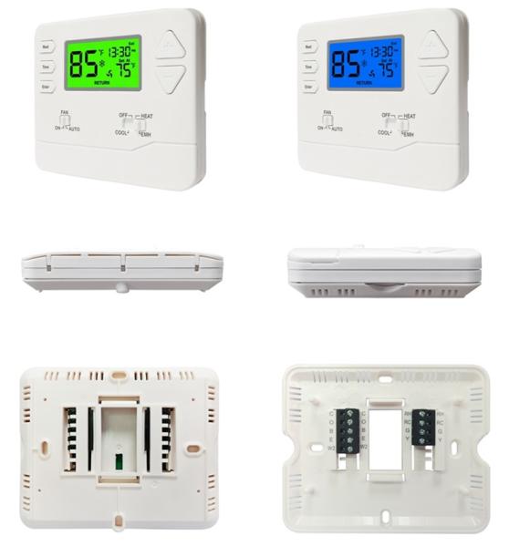 5/1/1 Jour Pompes à chaleur programmables Thermostat 2 chaleur/1 froid DIY Installez avec un écran de 4,5 pouces carrés