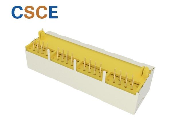 Customized Color RJ45 Gigabit Ethernet , RJ45 Modular Jack 1 * 4 Port UL Certification