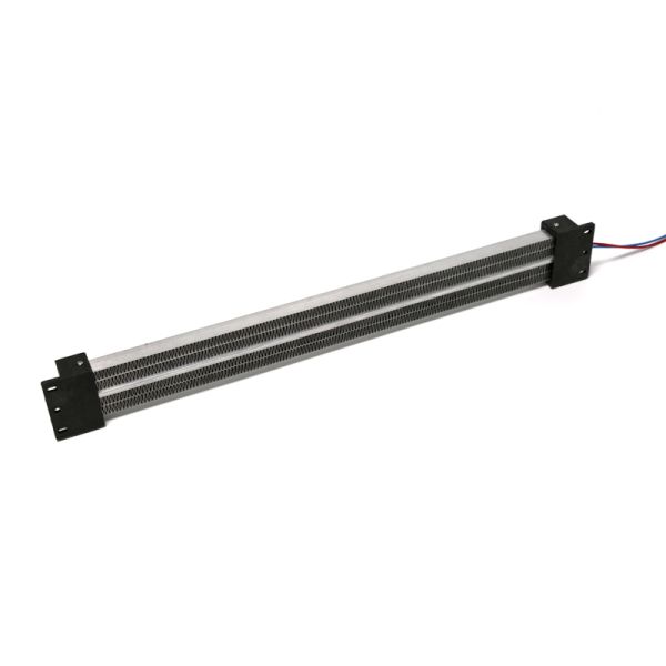 Elemento calefactor PTC de 24 V a 220 V con aleta de aleación de aluminio corrugado y cable de goma de silicona de alta temperatura
