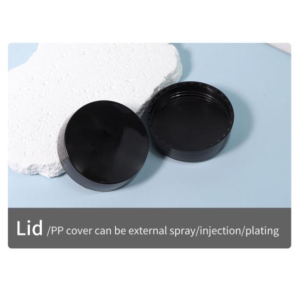 30 g/50 g tapa de plástico vacío helado negro exfoliante corporal mantequilla crema facial plástico recipientes cosméticos