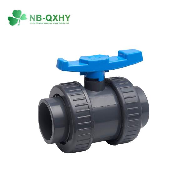 EPDM Borracha PVC Esferas PVC Manutenção BS PVC Valvas padrão União única válvulas de esferas roscada