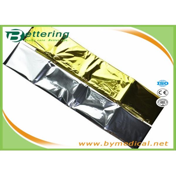 Waterproo Foil Survival Blanket , Thermal Rescue Blanket Golden / Silver Colour
