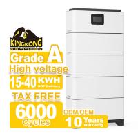 Connexion au réseau hybride à large égal Inverseur LFP modulaire empilé batterie haute tension Système de stockage d'énergie pour la maison 15-40