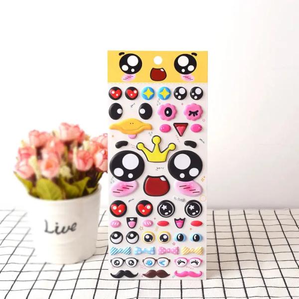 Las etiquetas engomadas hinchadas de Kawaii 3d de las etiquetas engomadas de la historieta de Diy embalan para la aduana de la decoración