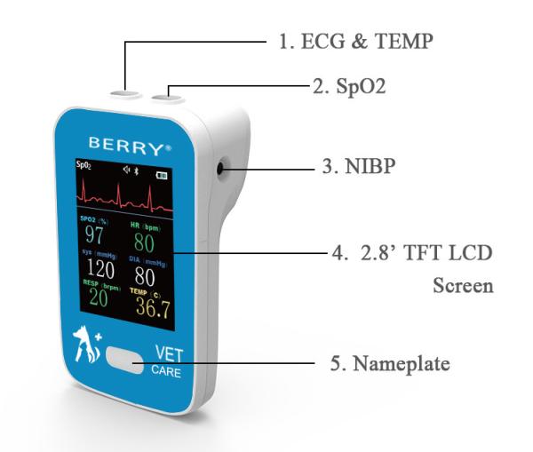 PR ECG TEMP SpO2 NIBP良質の6つの変数獣医の徴候は動物の使用監視機械を監察する