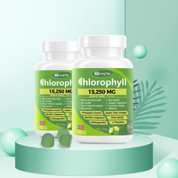 Men's & Women's Health Gummies – Lime Flavor with Chlorophyll, Apple Cider Vinegar, Pineapple Enzyme & Probiotics