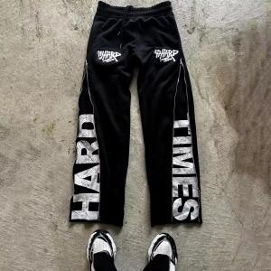 Zip Up Side Cotton French Terry Mens Sweatpants with Elastic Waist and Zipper
