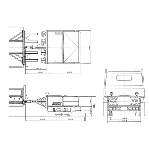 O tráfego 750kg amarelo transporta a liga de alumínio montada do atenuador