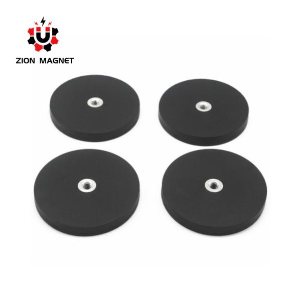 High Temperature Rubber Coated Round Neodymium Magnet with Punching Processing Service
