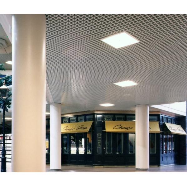 PE Powdercoated Metal Ceiling Tile Grid 100x100MM For Supermarket Decoration