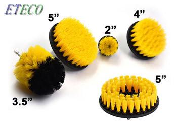 Cordless Home Power Scrubber Brush Set For Bathroom 3.5 Inch Yellow Cone
