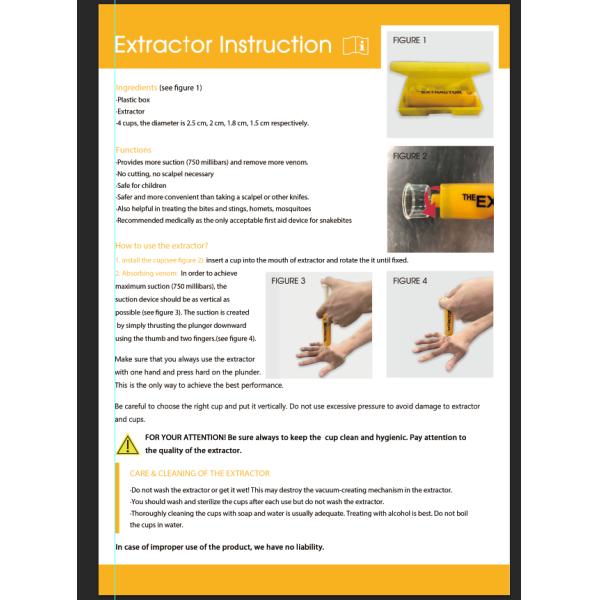 Mordedura Kit Venom Extractor Suction Pump Kit First Aid Supplies For de la serpiente que camina acampar