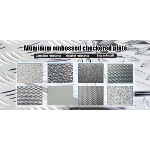 1600mm Width Aluminum Checkered Plate Five Three Bars Aluminum Checker Plate Sheet