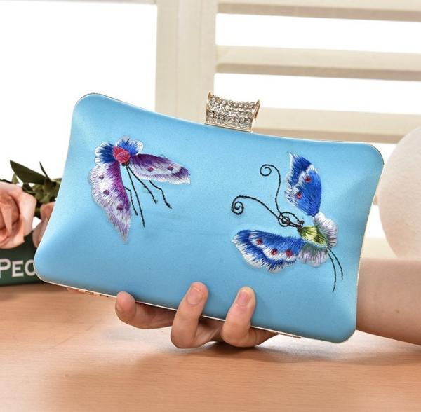 European and American vintage evening bags embroidered clutch bride
