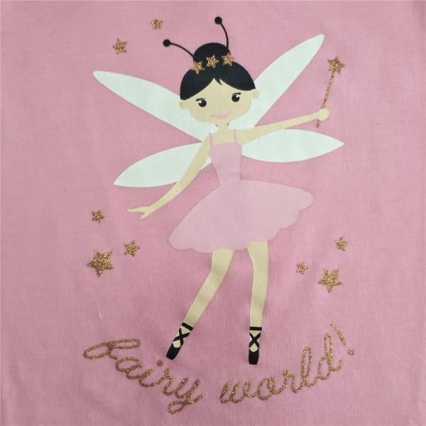 Full Print Pants Girls Princess Print Cotton Pajamas Sets for Beautiful Kids Clothing