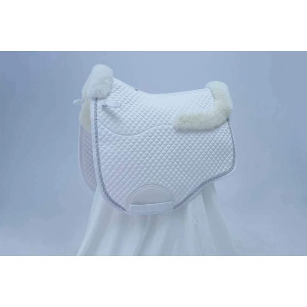 New style sheepskin DR saddle pad with colour decoration Genuine Australia sheepskin A grade