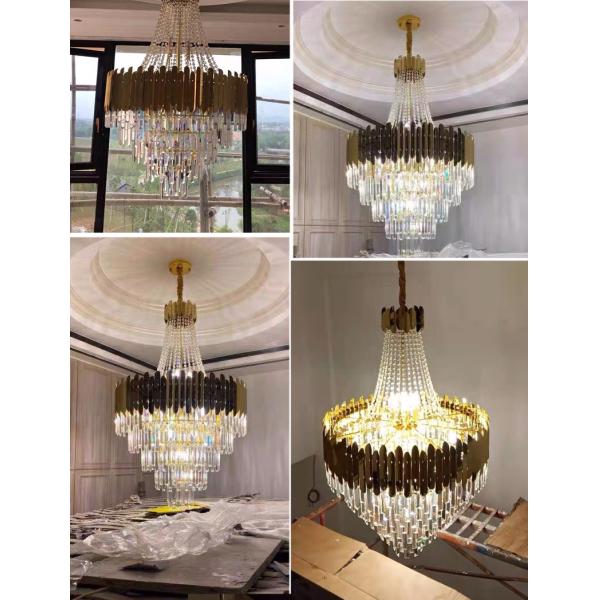 Led Crystal Chandelier For Living Dining Room Round Rectangle hotel lobby chandelier(WH-CY-239)