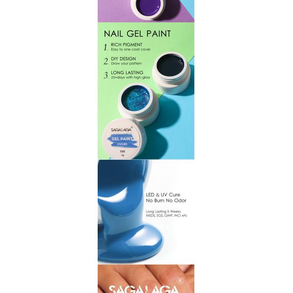 24PCS RTS MOQ 102 Colors Soak Off Nail Painting Gel Swirl French Tip Winter Gel Painting DIY Nail Design