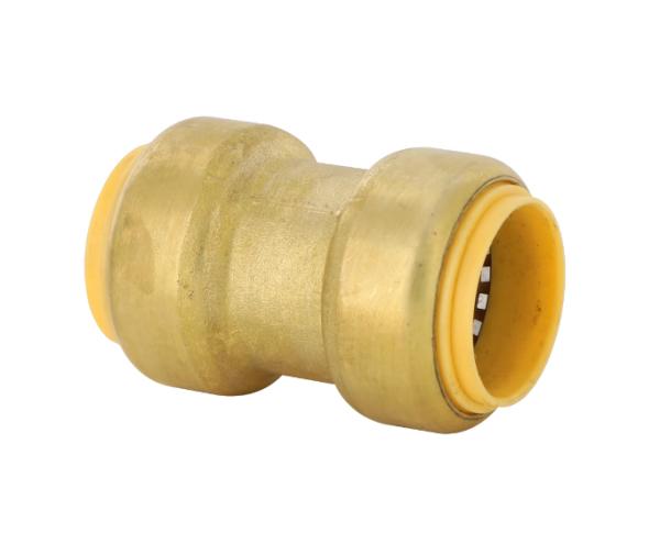 Brass Equal Coupling Connector for PEX Pipes Push Fit