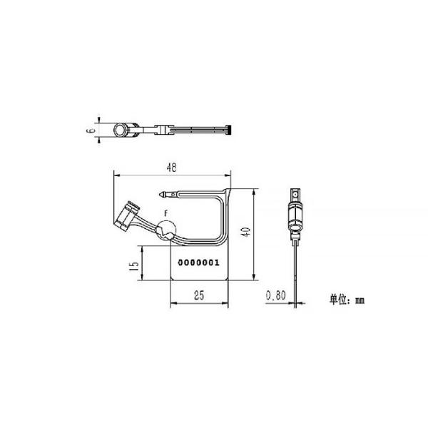 Disposable Mini Plastic Padlock Security Seal Self Locking Mechanism 49N Tensile Strength