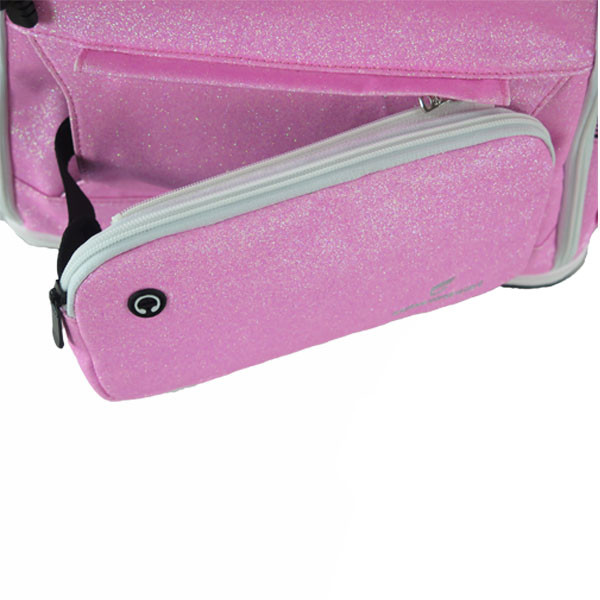 Розовый рюкзак приветственного восклицания искры, литр рюкзака 20-35 яркого блеска девушек непринужденного стиля