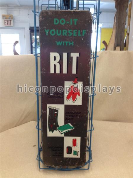 Metal Hair Color Tinned Dye Accessories Display Stand Double Sided Custom Signage
