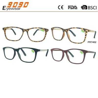 Hot sell good quality with spring hinge plastic reading glasses,suitable for men and women