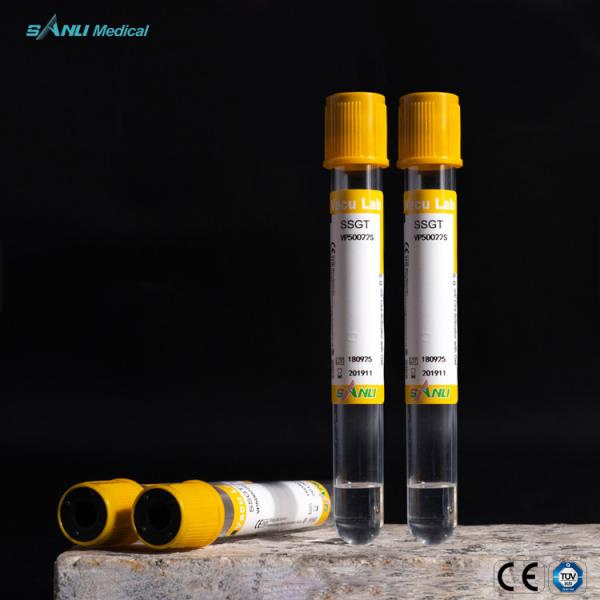 4ml Plastic Blood Collection Tubes Yellow Top SST Tube for serum determinations