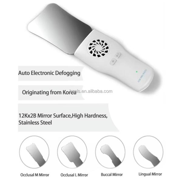 LED Light Anti Fog SS Double Side Dental Mirror 4 Pieces per Pack Dental Examination Tool
