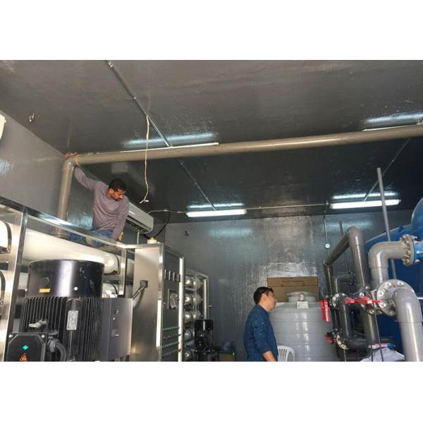 50M3/H Water Treatment System / Pure Water Filter 50T/H With Blue Fiberglass For Drinking