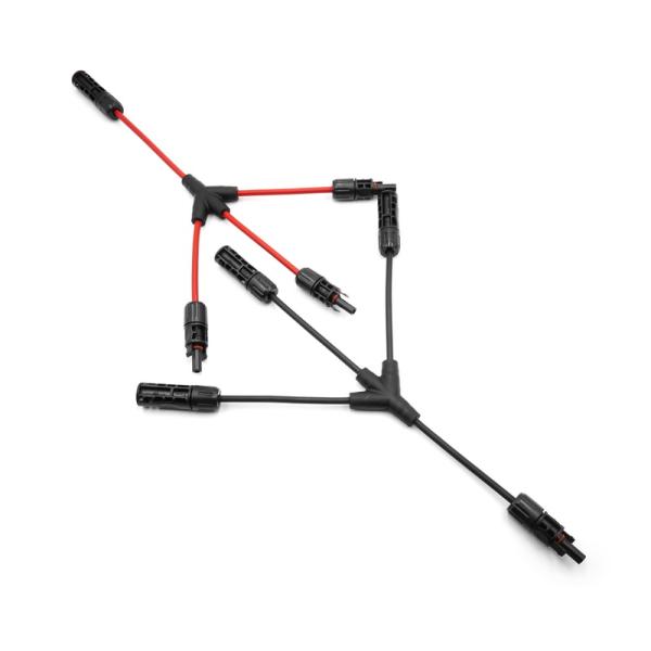 Кабель параллели ветви панели солнечных батарей y делает 3 до 1 мужских женских 1 пары водостойким