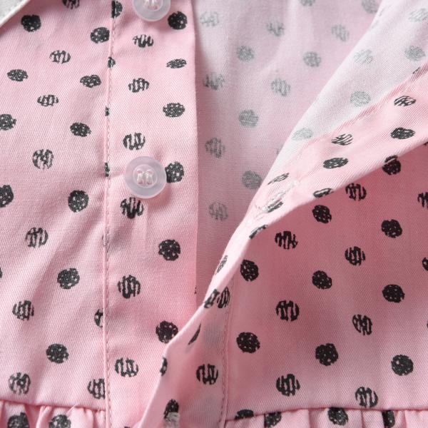 Summer Children'S Clothing Polka Dot Puff Sleeves Baby Girl Dresses With Visor Hat