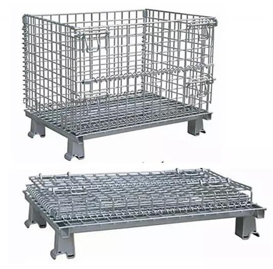 Fio de metal 1000kg dobrável Mesh Container Pallet