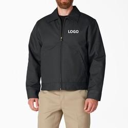 Custom Logo Bomber Jacket Men OEM Zip Up Jackets Stylish Canvas Jackets Coat For Men