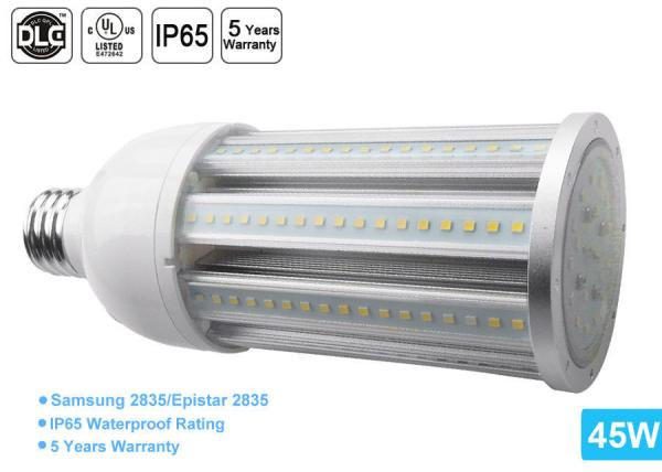 DLC E26 LED Corn Bulb Waterproof IP65 Outdoor 45w Street Lighting with 5 years warranty