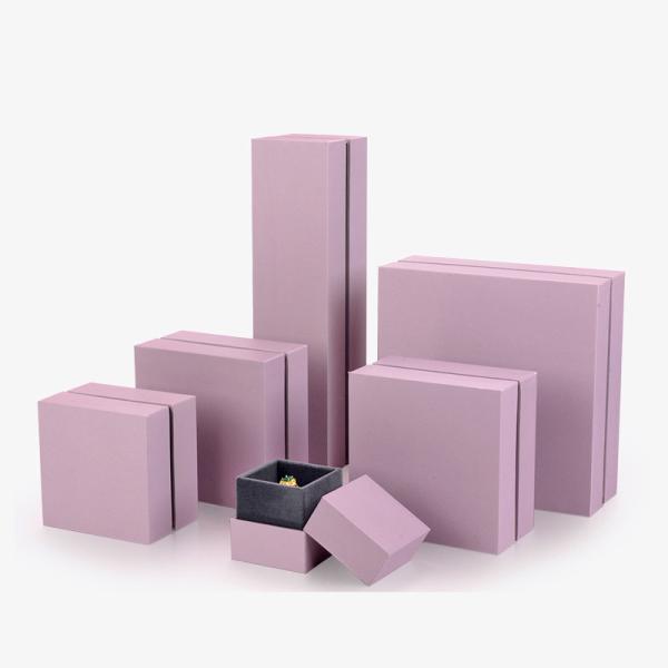 Purple Cardboard Jewelry Gift Box 3.5 X 2.5 X 1.5inch For Bracelet
