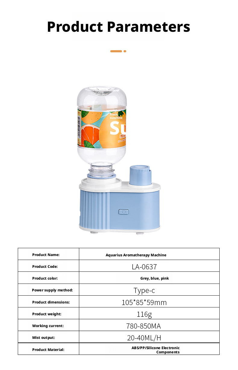 Wholesale No Water Tank Rechargeable Portable Ultrasonic Humidifier Diffuser Essential Oil Aroma Diffuser Night Household 1 Year
