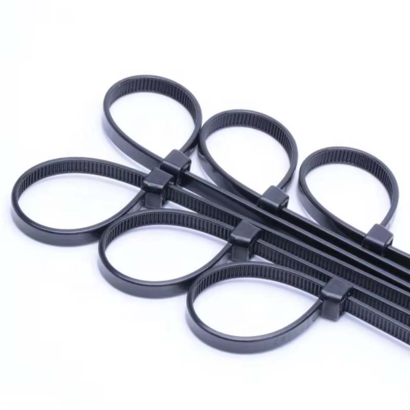 Black Plastic Self Locking Cable Ties 66 Nylon Zip Ties 4.8*120mm Size