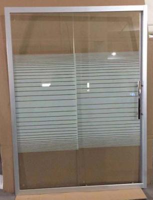 5/6mm Tempered White Stripes Modern Glass With Chromed Aluminum Frame Screen