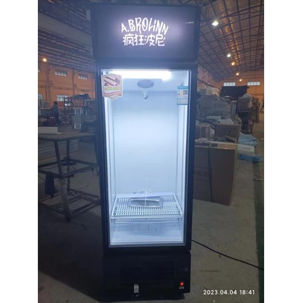 Restaurants Single Door Upright Cooler Steel 220V Upright Display Refrigerator