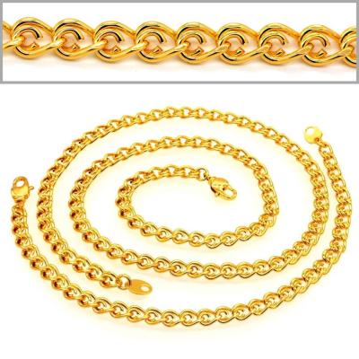 Korean chain Men & woman Trendy Jewelry Gift Wholesale 18K Real Gold Plated Necklace & Bra