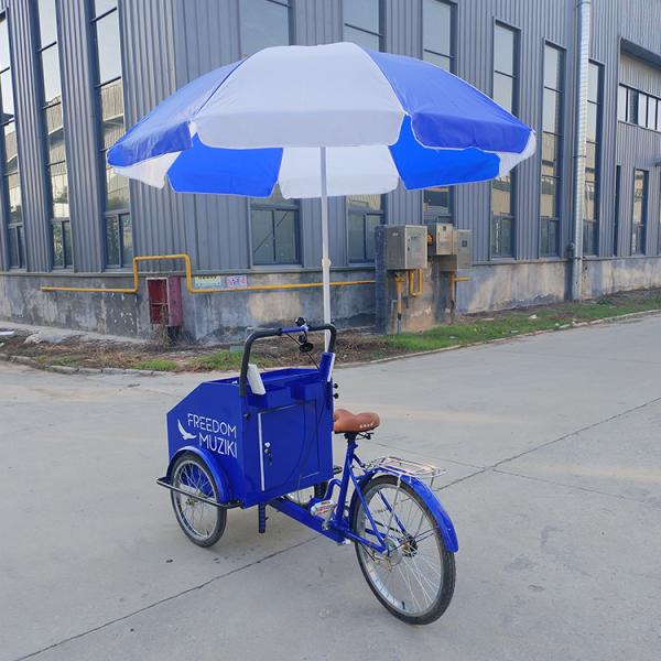 Electric Italian Ice Cream Push Cart Tricycle 220V/380V Voltage 220*87*240cmcm Size