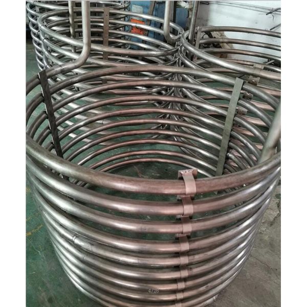 ASTM Seamless Tank Water Cooling Coil Polished For Water Cooler Exchanger 50mm